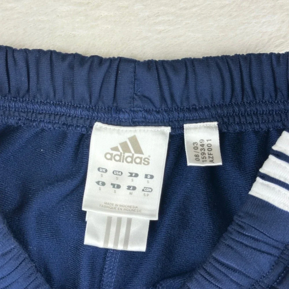 Y2K VTG Adidas Track Pants Mens Navy Blue 3 Stripe Regular S Navy 03'